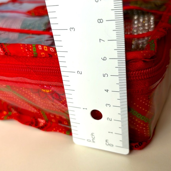 4 Roll Square Bangle Cover Bag INDIAN Chudi Kangan Watch - Travel Case Storage - Picture 9 of 12